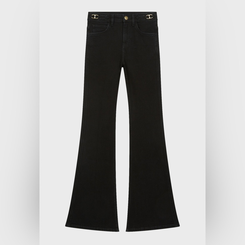 Maje Flared Jeans with Horsebit
